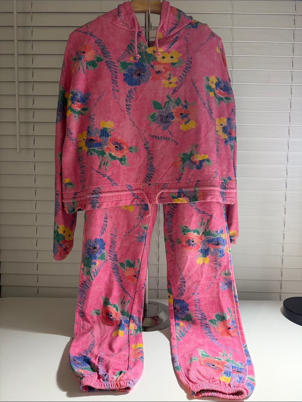 LoveShackFancy Pink Floral Hooded Set